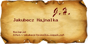 Jakubecz Hajnalka névjegykártya